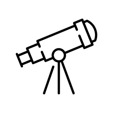 Monochrome telescope simple iconのイラスト素材