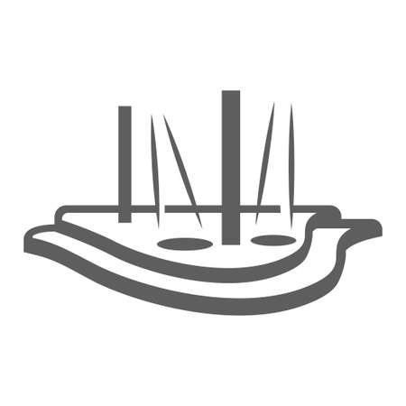 Monochrome minimalist dance floor icon vector illustration discotheque dancing nightclubのイラスト素材