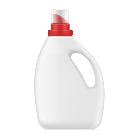 Mockup of a bottle of detergent designed for effective cleaning on a white background for visual demonstration of the productのイラスト素材