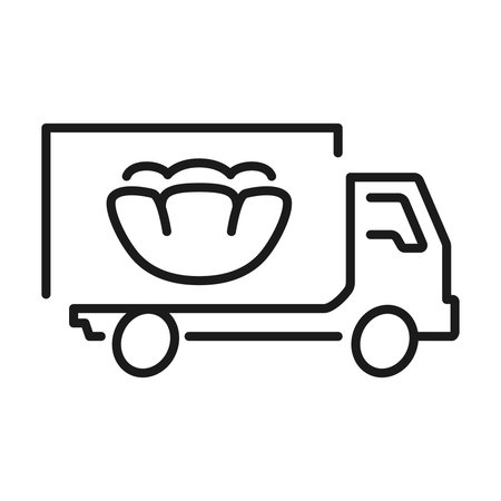 Flower delivery icon highlighting the convenience of flower delivery services suitable for various occasions.のイラスト素材