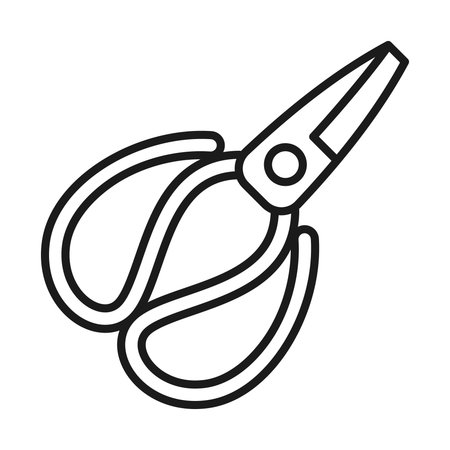 Craft scissors icon designed as a vector graphic for sewing and crafting projects, suitable for various design applicationsのイラスト素材