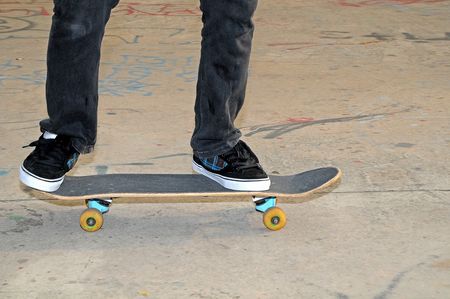 Standing On A Skate Boardの写真素材