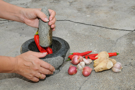 Pounding Chilliの写真素材