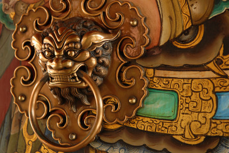 Chinese Lion Head Door Knob