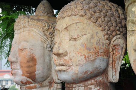 Closeup Of Buddha Headの写真素材