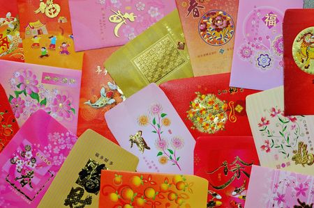 Traditional Chinese Red Packets, Ang Powの写真素材