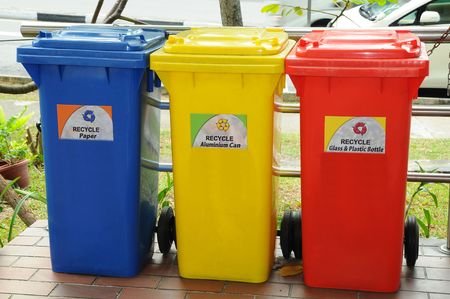 Colorful Recycle Binsの写真素材