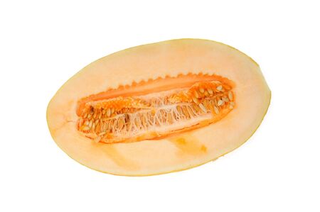 Sectional Cut of A Honeydew Melonの写真素材