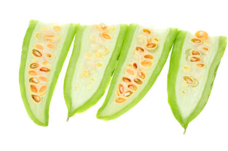 Sectional View  Of Sliced Bitter Gourdの写真素材