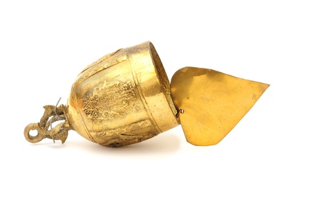 Brass Bell On White Backgroundの写真素材