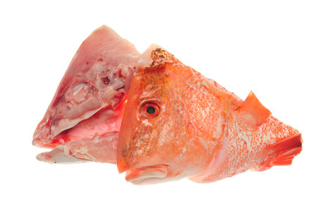 Red Snapper Fish Heads Ready For Cooking