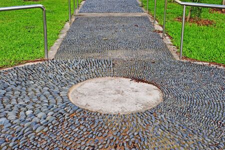 Stone Surface Of A Reflexology Pitの写真素材