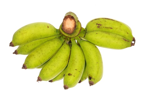 Green Banana Isolated On White Backgroundの写真素材