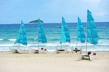 Blue Sail Of Light Sailing Crafts