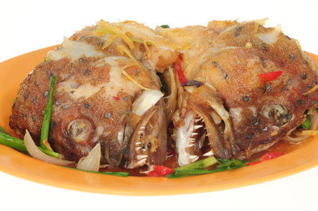 Serving Of Cooked Fish Head