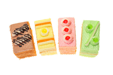 Colorful Cakes Of Different Flavors