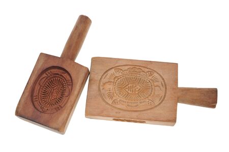 Wooden Mold For Making Chinese Tortoise-Shaped Dessert の写真素材