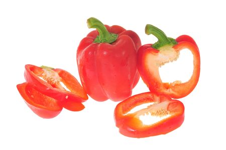 Slices Of Red Capsicum, Bell-Pepperの写真素材