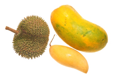 Tropical Fruits Isolated On White Backgroundの写真素材