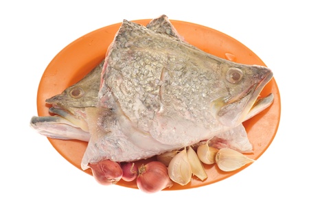 Raw Fish Head Ready For Cookingの写真素材