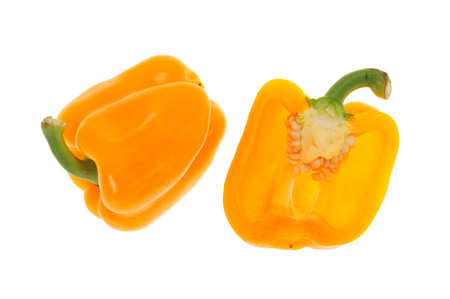 Sectional View Of Yellow Capsicumの写真素材