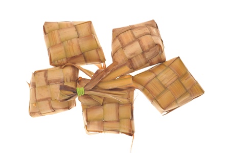 Ketupat, A Malay Rice Dumpling Wrapped With Coconut Leaf の写真素材