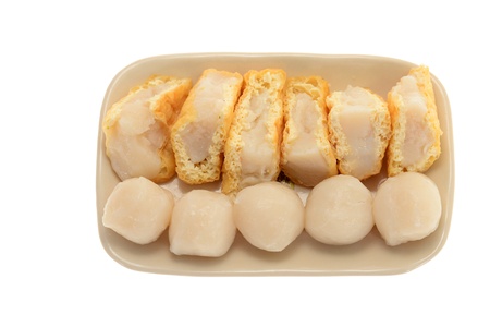 Fried Tofu Beancurd With Fish Meat Fillingの写真素材