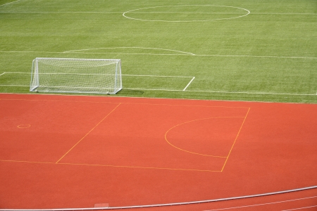 Movable Goal Post In A Football Fieldの写真素材