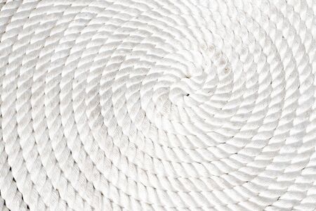 Coil Of Shipping Rope Of A Ship Deckの写真素材
