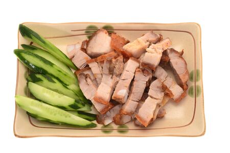 Serving Of Chinese Roasted Porkの写真素材