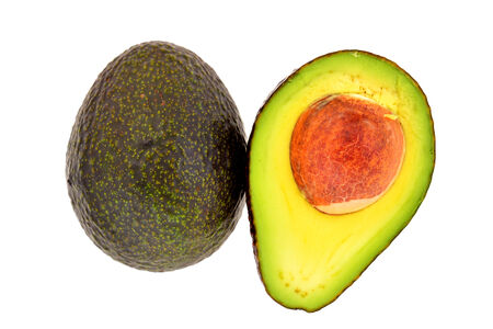 Sectional View Of  Avocadosの写真素材