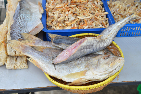 Salted For Sale At A Market Stallの写真素材