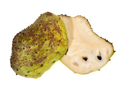 Tropical Fruit, Soursop Isolated On White の写真素材