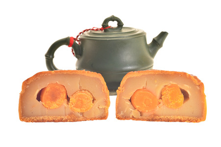 Moon Cakes And Chinese Teapotの写真素材