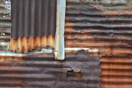 Rusty Corrugated Metal Sheetsの写真素材