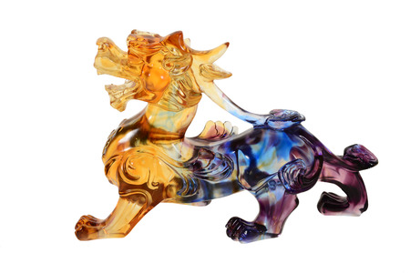 Colorful Crystal Pi Xiu, Chinese Mythical Creatureの写真素材