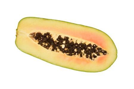 Sectional View Of A Ripe Papayaの写真素材