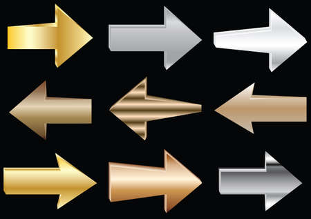 Vector metal arrowsのイラスト素材