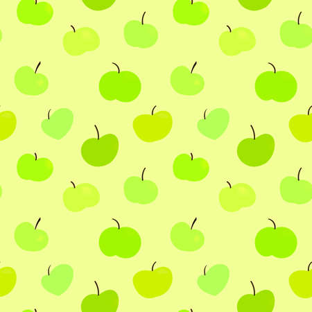 Vector Seamless Pattern. Apples. のイラスト素材