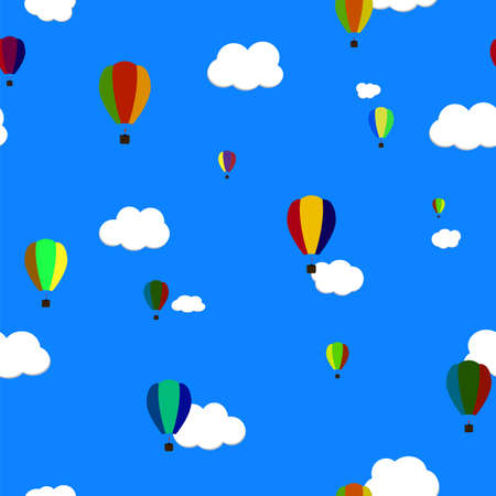 Vector Seamless Pattern. Balloons.  のイラスト素材