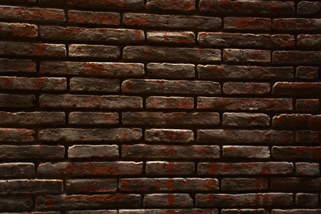 Brick wall of dark color background
