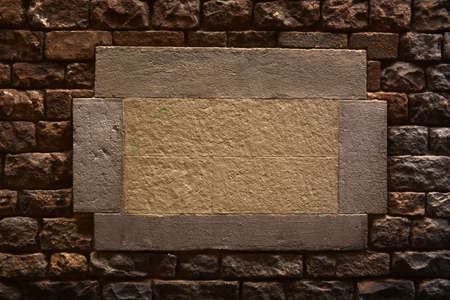 Brick wall of dark color backgroundの写真素材