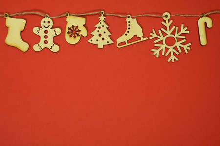 Creative Merry Christmas toys backgroundの写真素材