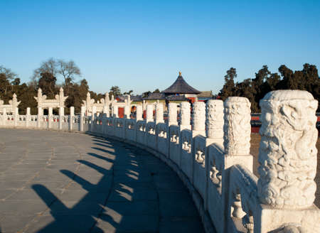 Stone fence in Temple of Heavenの写真素材
