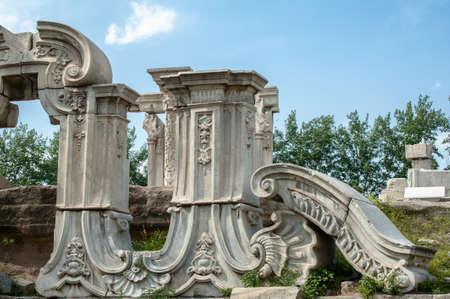 Ruins of Yuanmingyuan in Beijingの写真素材