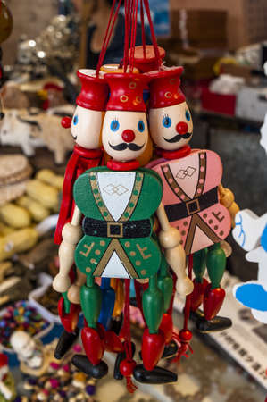 Colorful dolls in the souvenir shopの写真素材