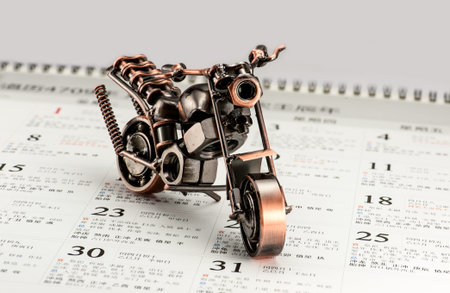 A motorcycle model on Chinese calendar