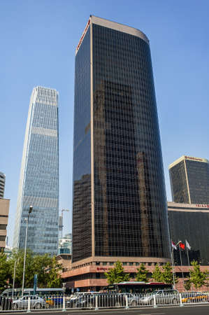 Skyscrapers in CBD area, Beijingのeditorial素材