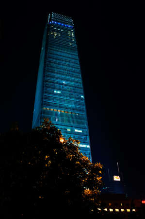 Skyscraper in the night, Beijingのeditorial素材