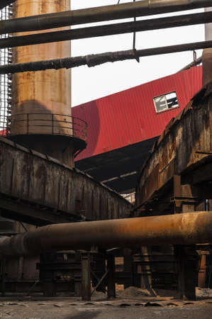 Abandoned Steelmaking equipmentsの写真素材